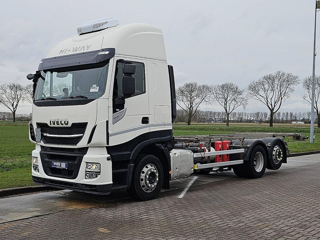 IVECO AS260S42 STRALIS 6x2 intarder alcoa's, Automaat, Euro 6, Iveco, Wit