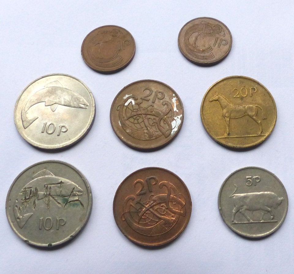 Ierse munten 1 2 5 10 20 pence Ierland, Ophalen of Verzenden, Overige landen, Setje