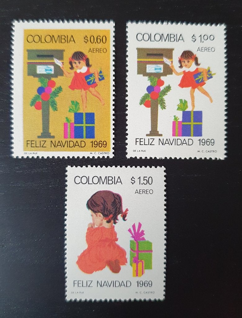 Colombia 1969 Kerstmis Religie Michel 1160-1162 postfris, Verzenden, Postfris, Overige thema's