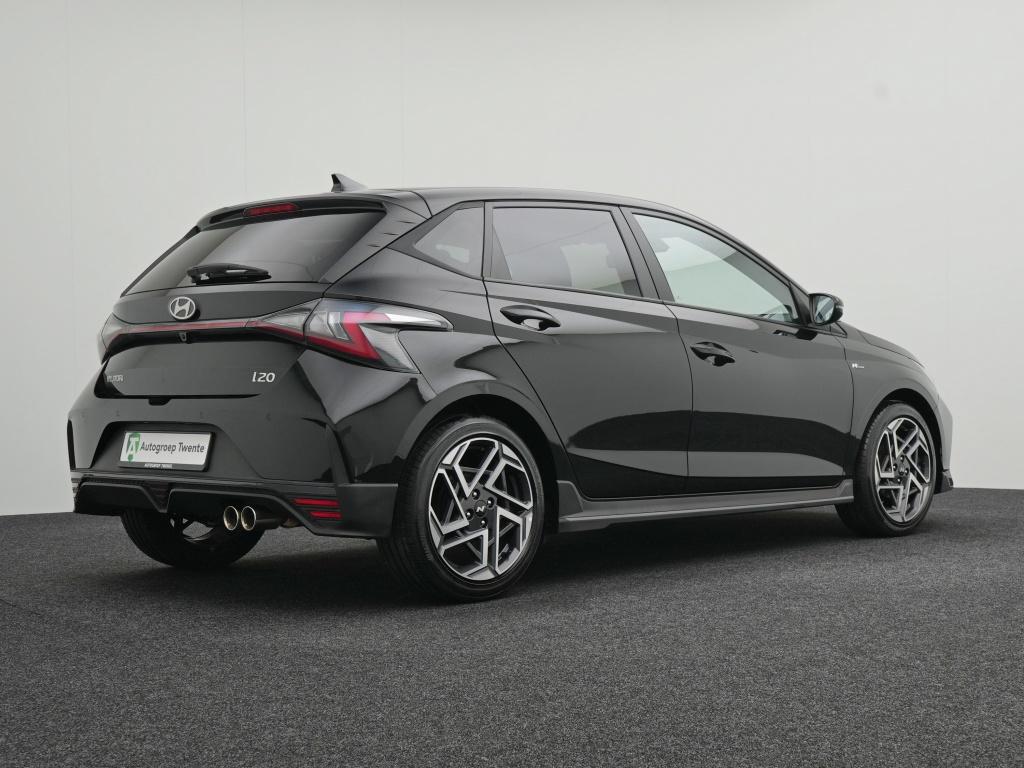 Hyundai i20 1.2 N Line | Navigatie | Private lease 429,- p.m, Auto's, Hyundai, 12 maanden, Gebruikt, Zwart, 4 cilinders
