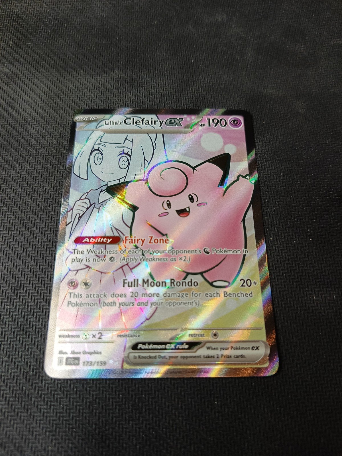 Lillie's Clefairy GX 173/159 - Pack Fresh Pokémon Kaart, Ophalen of Verzenden, Zo goed als nieuw, Losse kaart