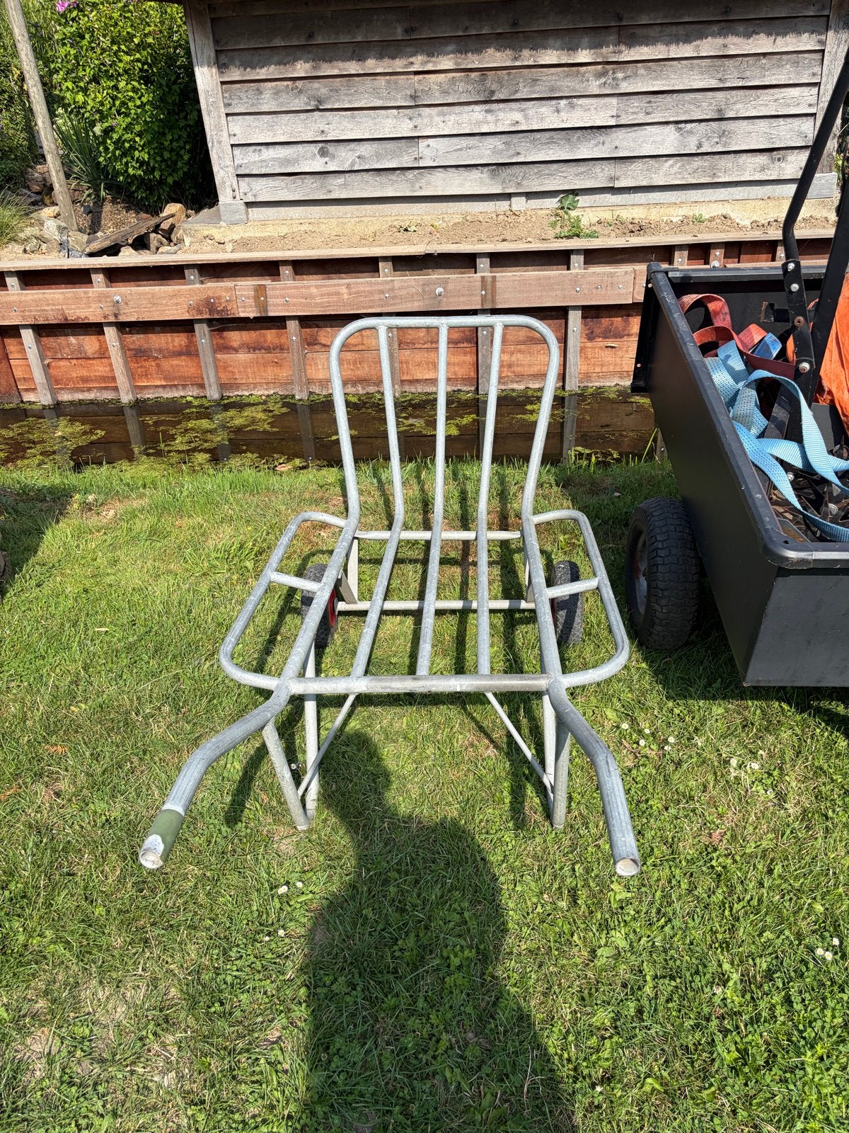 Stootkar - Hooiwagen - Tuinkar, Tuin en Terras, Kruiwagens, Ophalen, Gebruikt, Handmatig, Tweewielig