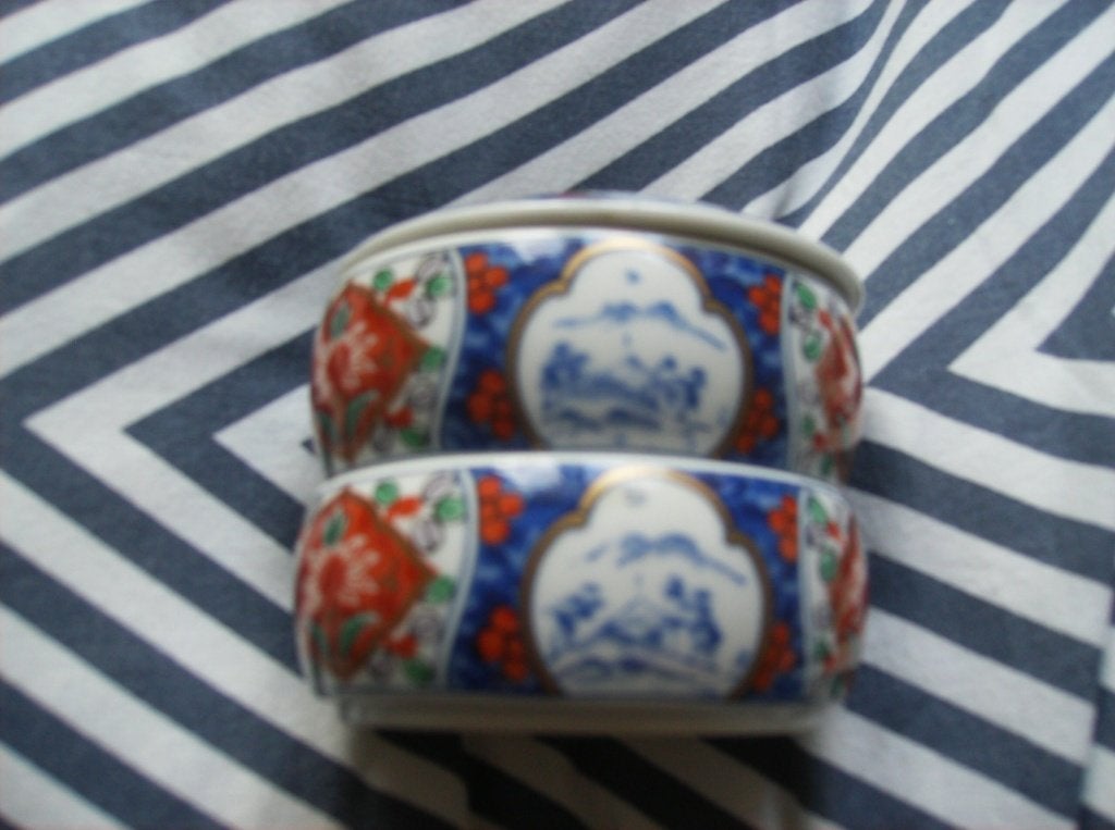 JAPANS , DUBBEL SCHAALTJE, GEMERKT, PORSELEIN, Antiek en Kunst, Ophalen of Verzenden