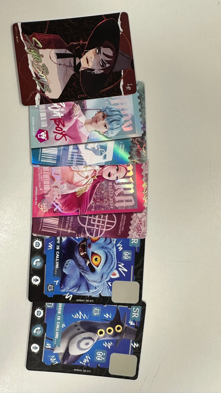 Kpop demon hunters energy trading cards, 025, 048, 101, Ophalen of Verzenden, Gebruikt, Meerdere kaarten