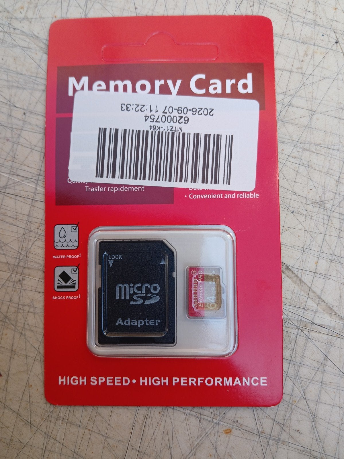 micro sd kaart 64 gb met adapter nieuw in verpakking, SD, Nieuw, Ophalen of Verzenden, 64 GB