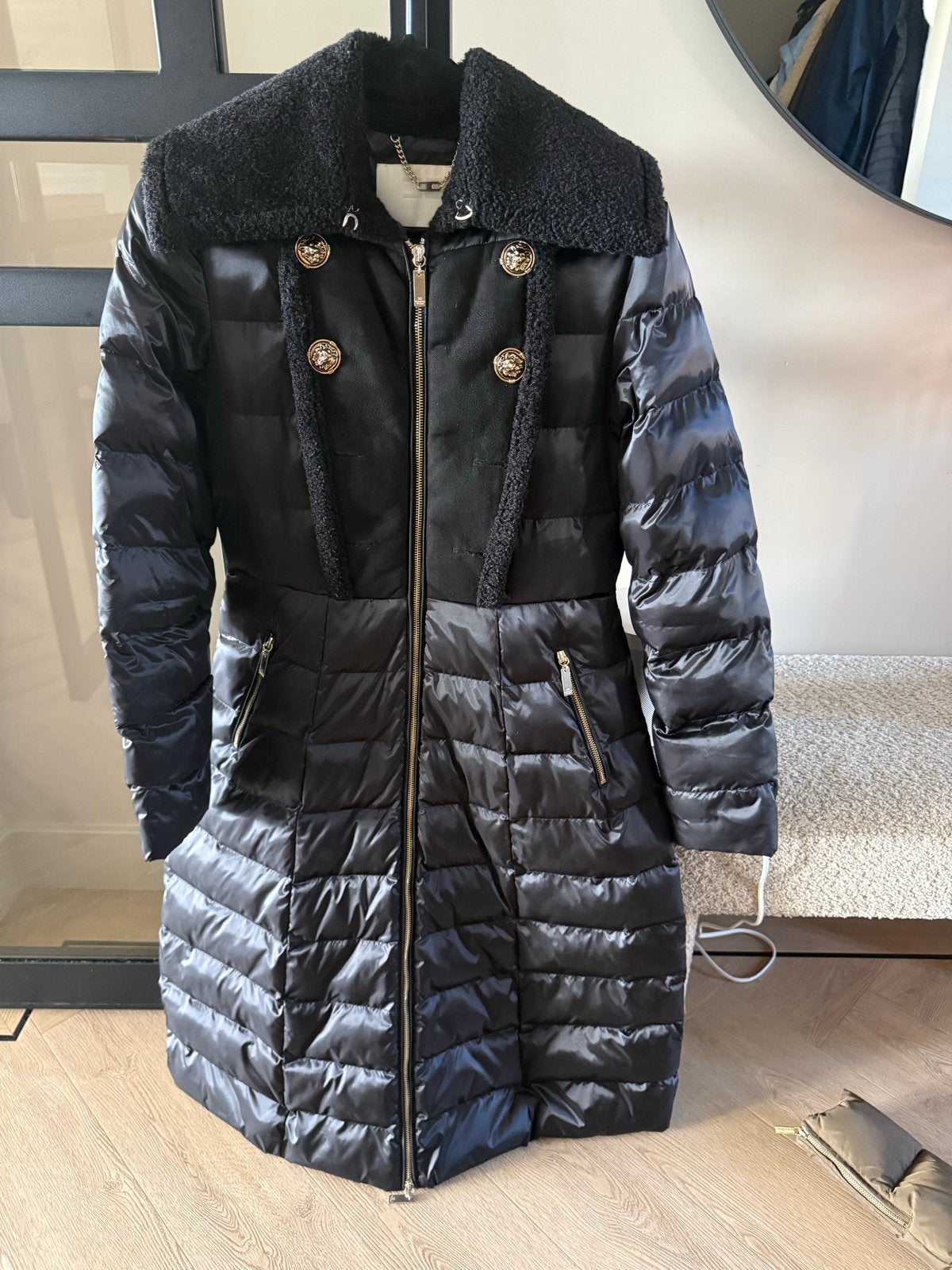 Elisabetta Franchi Dames Winterjas Zwart Maat 36 (S), Ophalen of Verzenden, Zo goed als nieuw, Maat 36 (S), Zwart