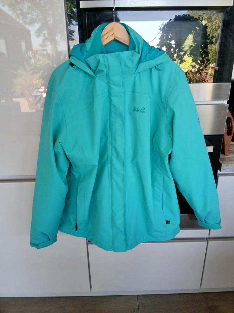 Jack Wolfskin 3-in-1 Jas Dames XXL Turquoise, Ophalen of Verzenden, Zo goed als nieuw, Overige kleuren
