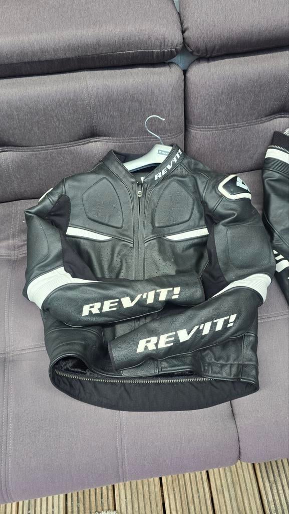 REV'IT! leren motorpak (jas en broek), Ophalen, REV'IT!, Tweedehands, Heren