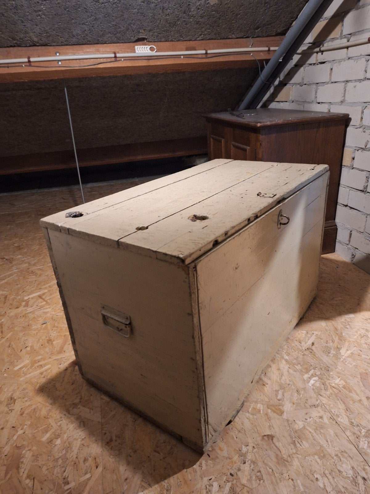 Vintage houten kist - Opbergkist, Ophalen, Gebruikt, 50 tot 100 cm, Minder dan 50 cm