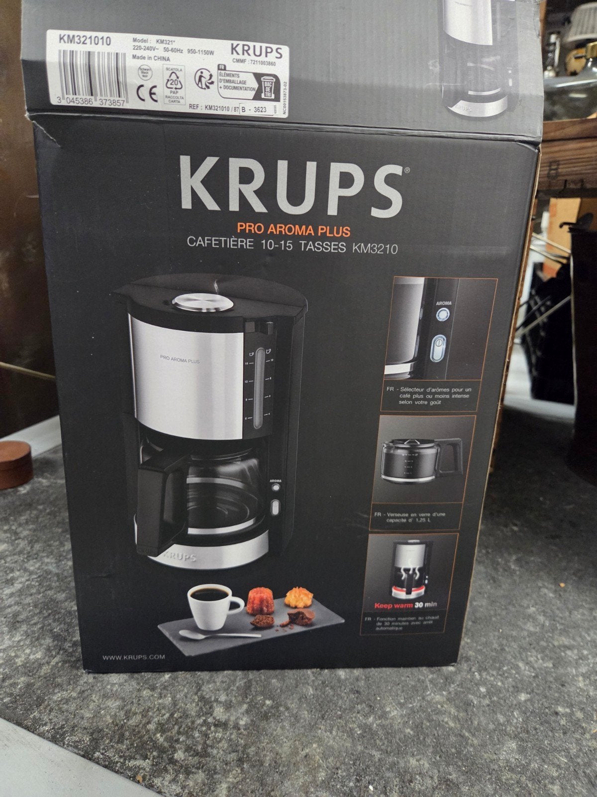 Krups Pro Aroma Plus Koffiezetapparaat KM3210, 10 kopjes of meer, Koffiemachine, Gemalen koffie, Ophalen of Verzenden
