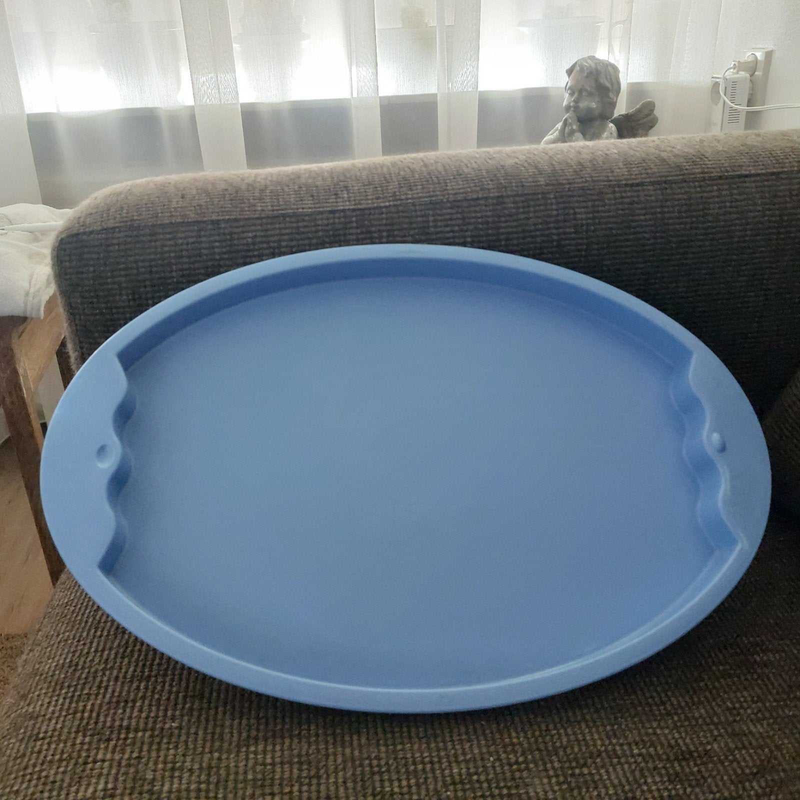 Tupperware dienblad, blauw, Kunststof, Gebruikt, Ophalen of Verzenden, Dienblad
