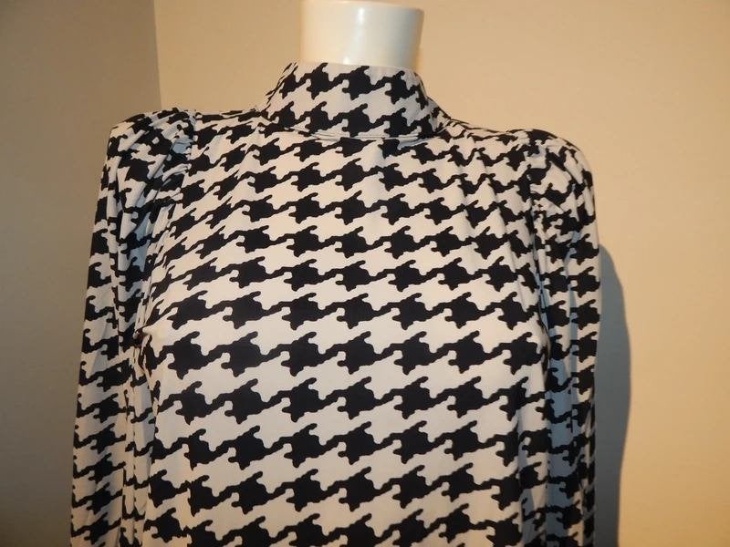 Studio Anneloes zwart wit stretch travel truitje ruiten, Maat 38/40 (M), Studio Anneloes, Lange mouw, Gedragen