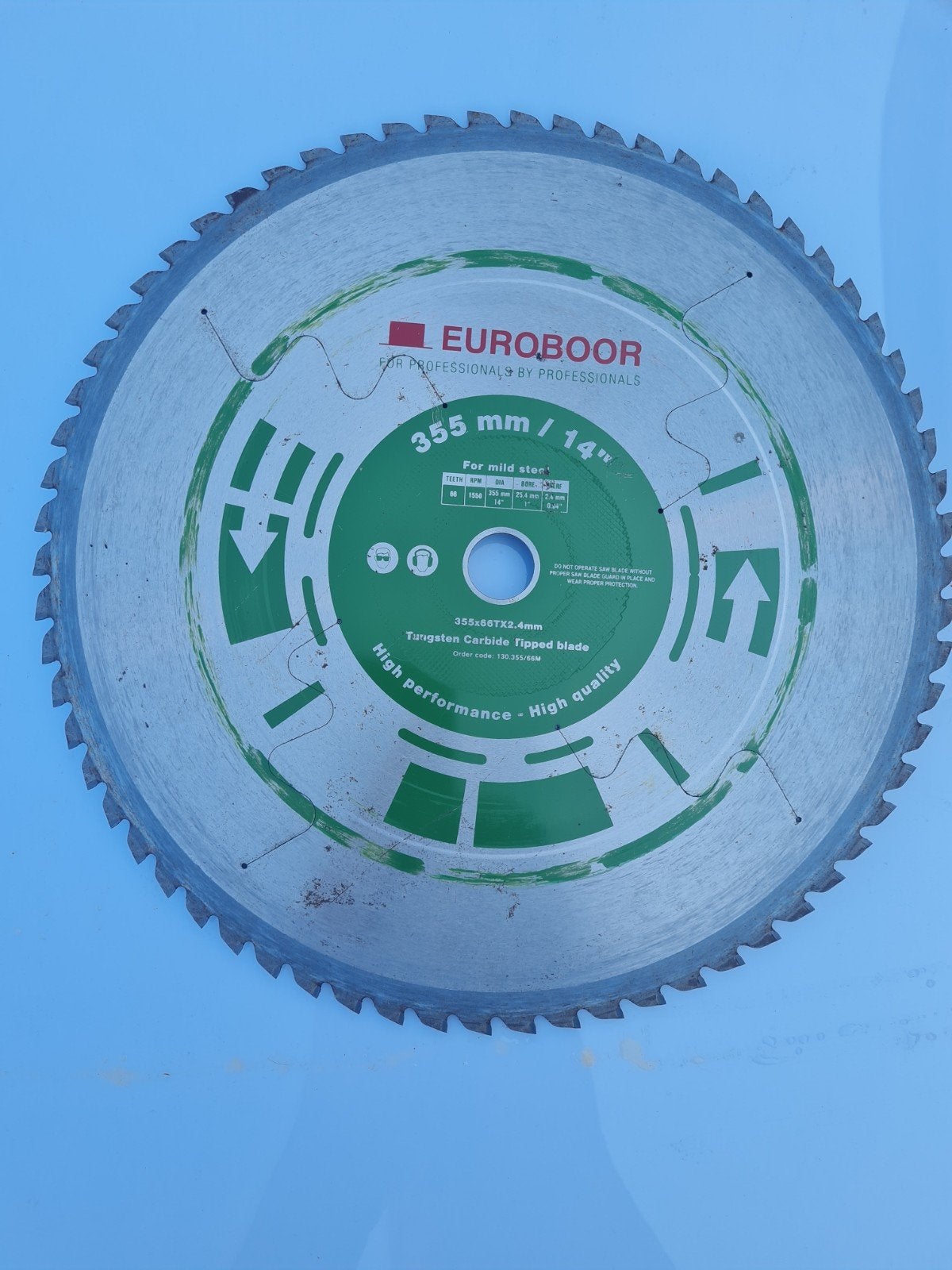 Euroboor 355 mm, Doe-het-zelf en Verbouw, Ophalen, Cirkelzaag, 70 mm of meer, Zo goed als nieuw