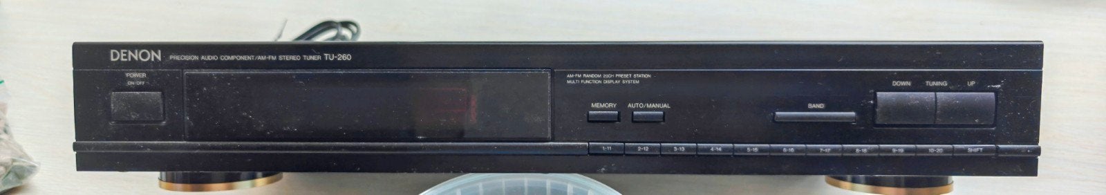 Denon TU-260 AM/FM Stereo Tuner - Zwart, Audio, Tv en Foto, Tuners, Ophalen of Verzenden, Gebruikt