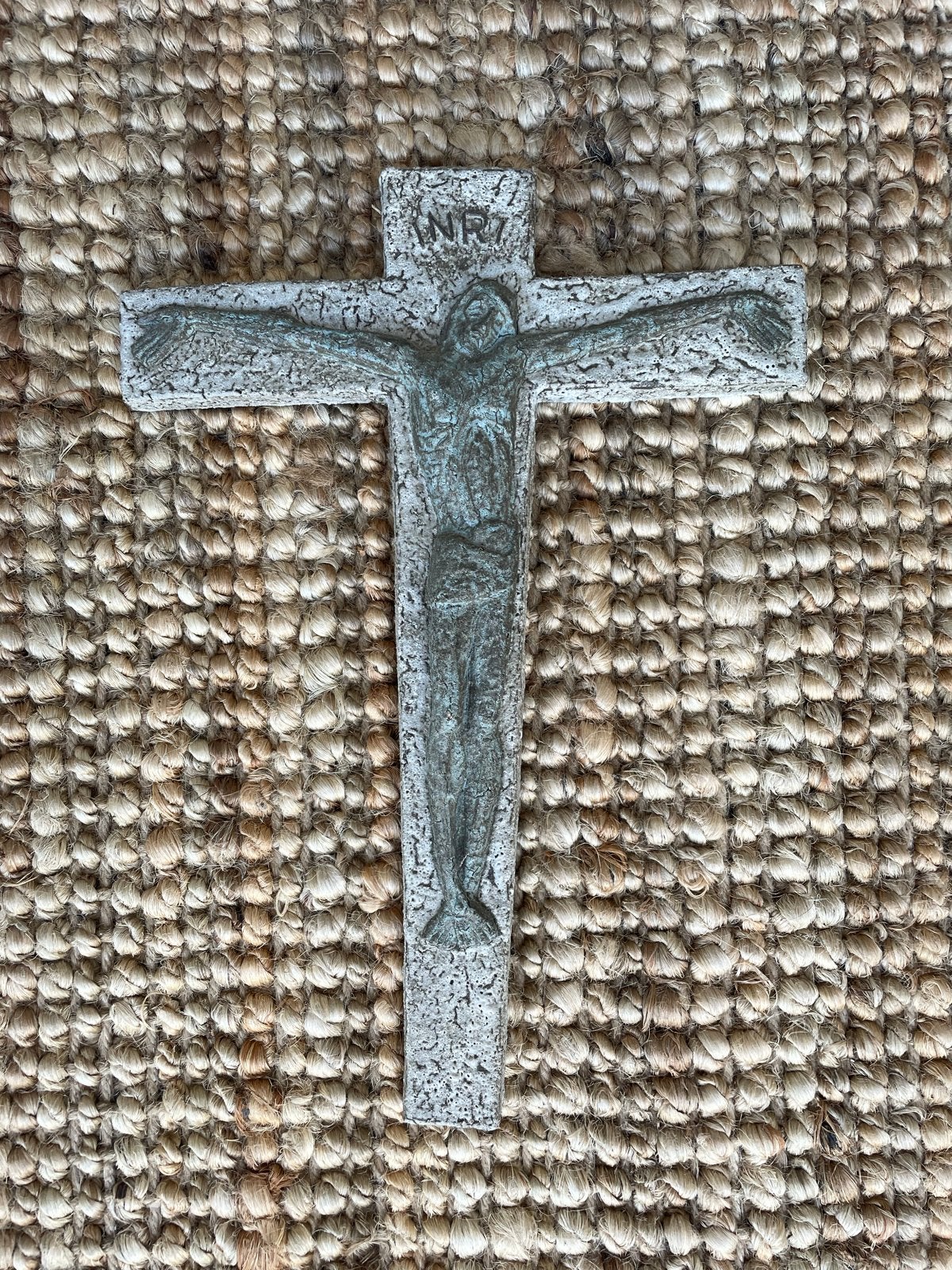 Vintage Kruisbeeld met Christusfiguur - Religieuze Kunst, Antiek en Kunst, Antiek | Religie, Ophalen of Verzenden