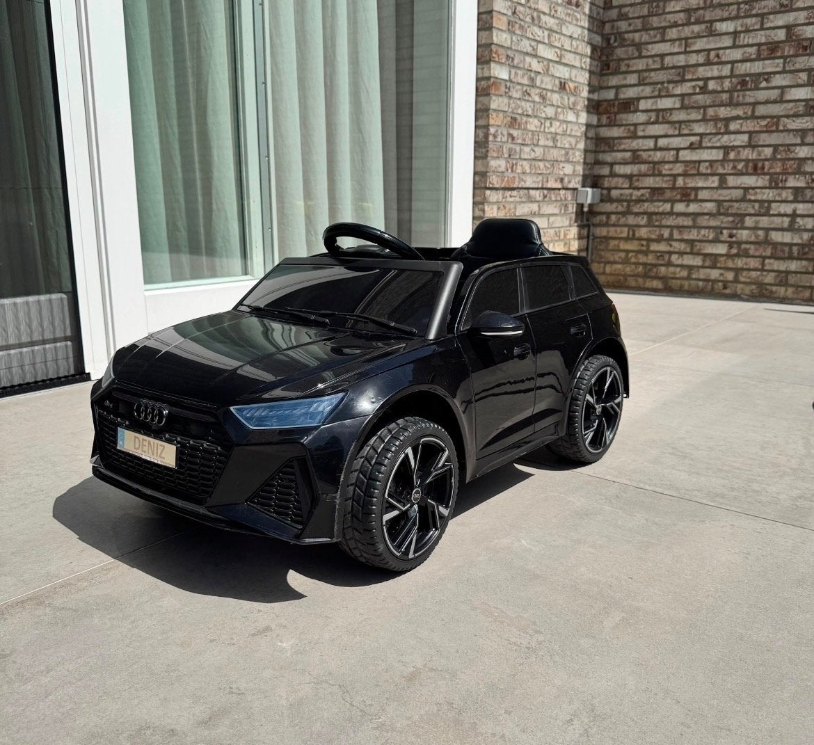 Elektrische kinderauto Audi RS6 - Zwart, Kinderen en Baby's, Zo goed als nieuw