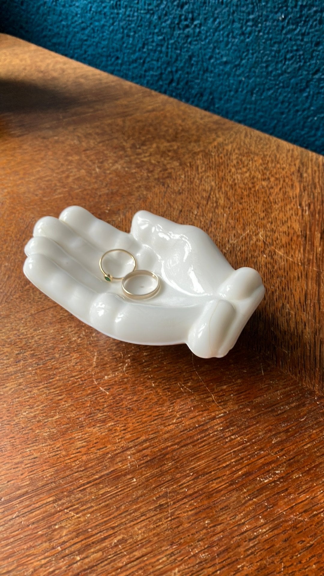 Vintage persglazen hand, Antiek en Kunst, Ophalen of Verzenden