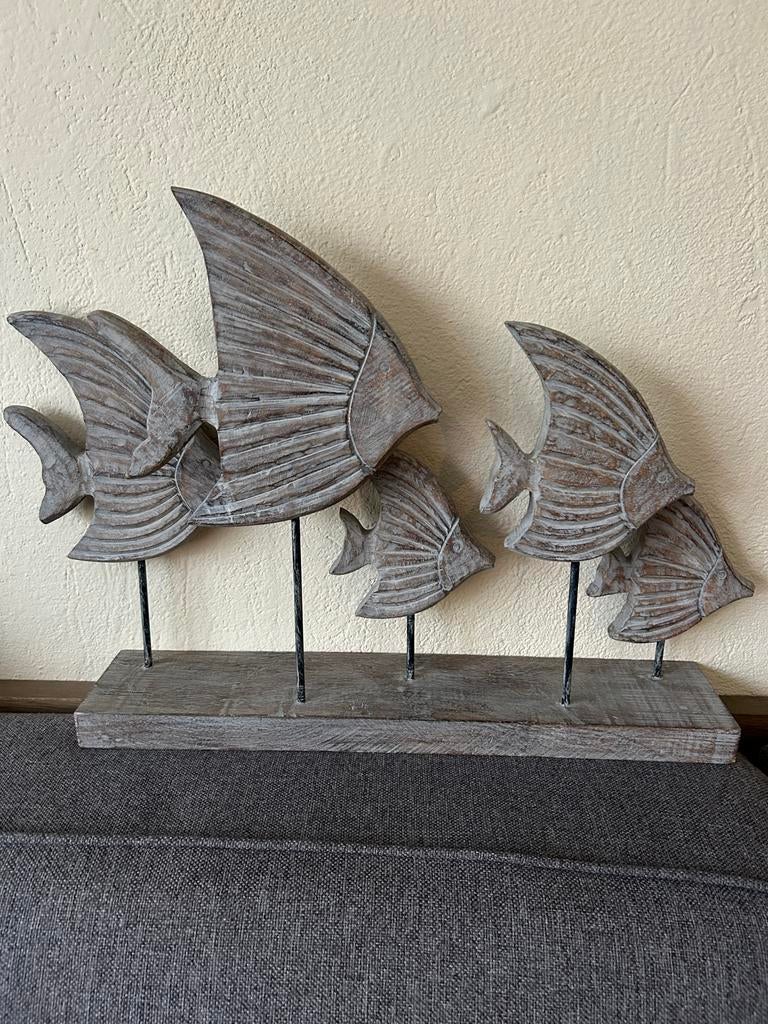 Houten vissen decoratie, Ophalen, Gebruikt