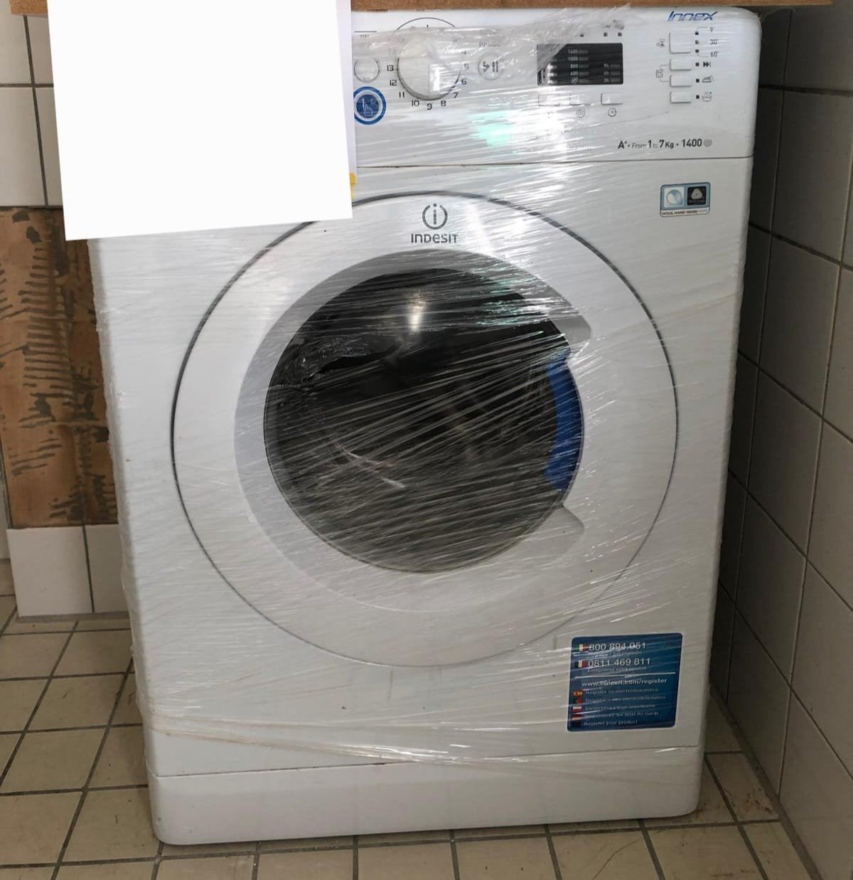 Indesit Innex Wasmachine A+++ 7kg 1400 toeren, Witgoed en Apparatuur, Wasmachines, Gebruikt, Ophalen of Verzenden, 85 tot 90 cm