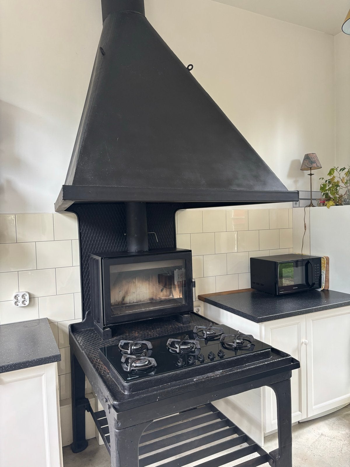 Unieke Gietijzeren Keukenunit met Gasfornuis en Oven, Ophalen, Gebruikt, 60 cm of meer, Gas