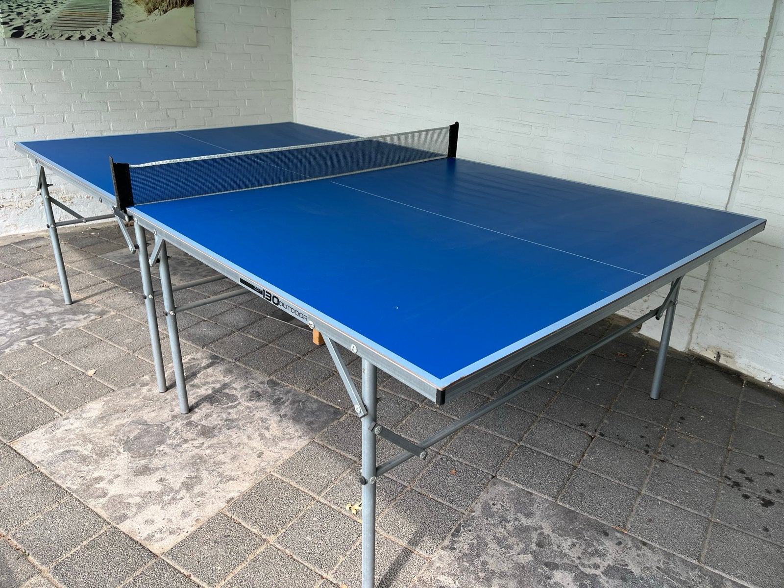 Decathlon Pongori PPT130 Tafeltennistafel met lichte schade, Sport en Fitness, Tafeltennis, Ophalen, Gebruikt, Tafel Outdoor