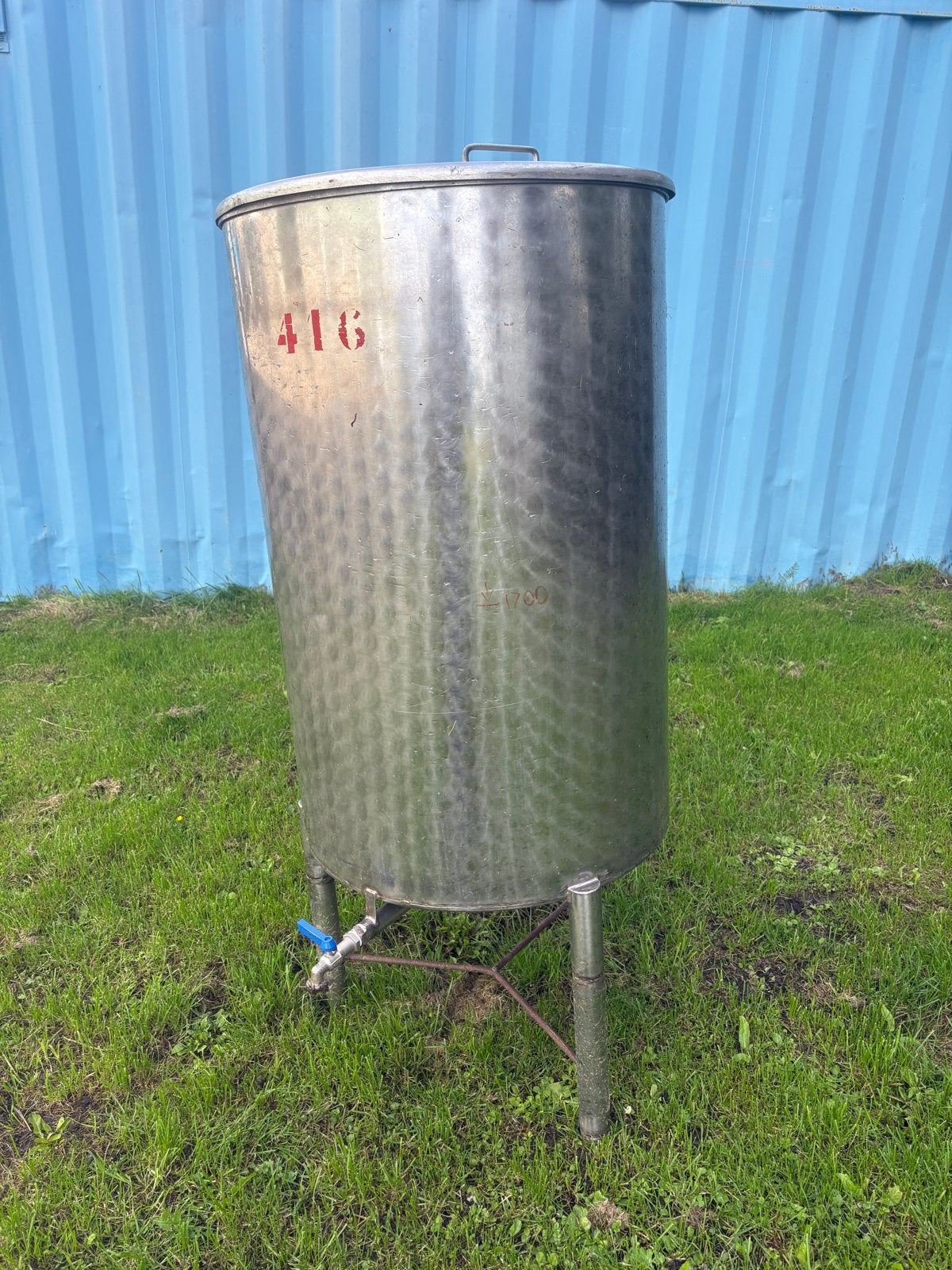 RVS opslagtank met kraan - 400 L, Ophalen