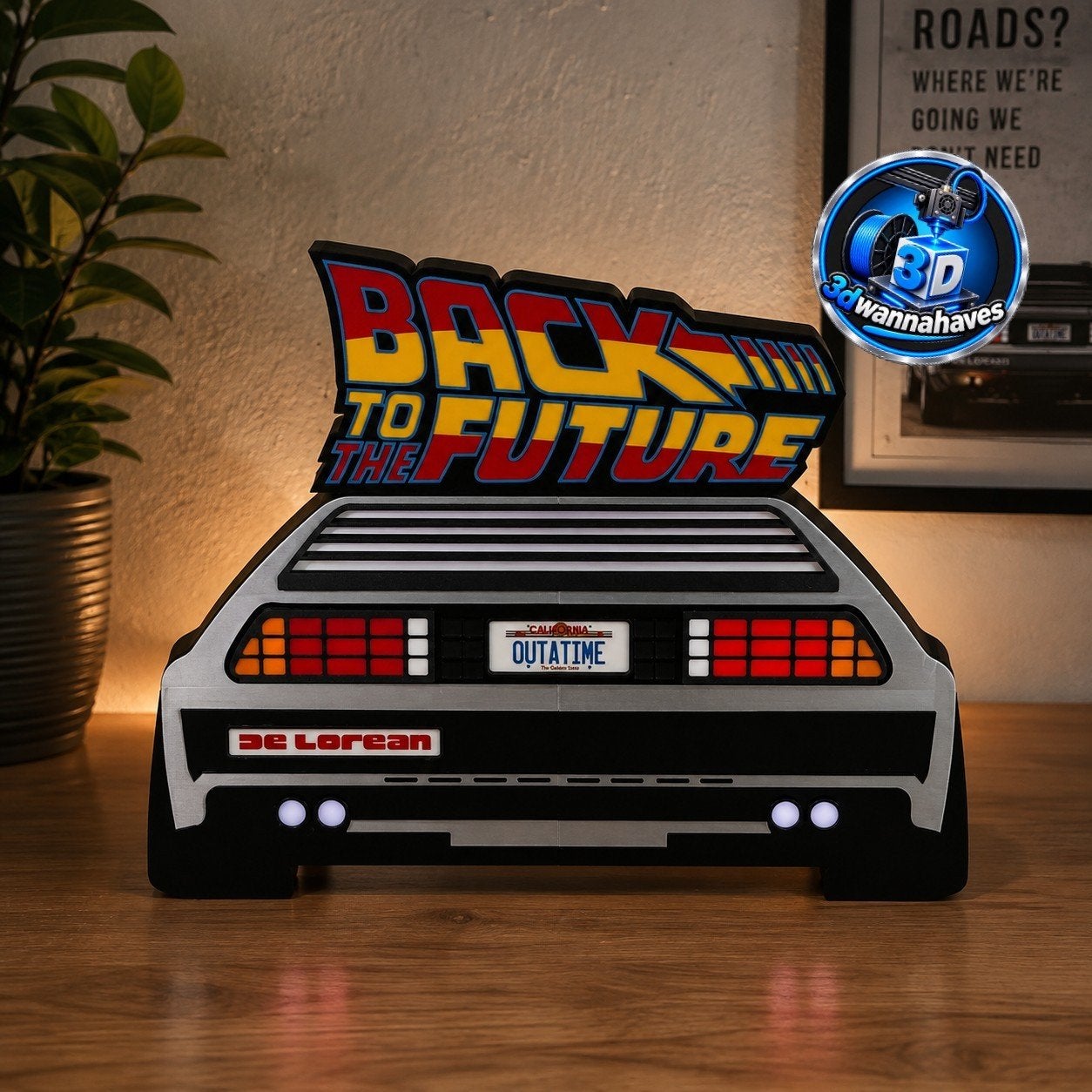 DeLorean LED Lichtbak - Back to the Future, Ophalen of Verzenden, Nieuw, Lichtbak of (neon) lamp