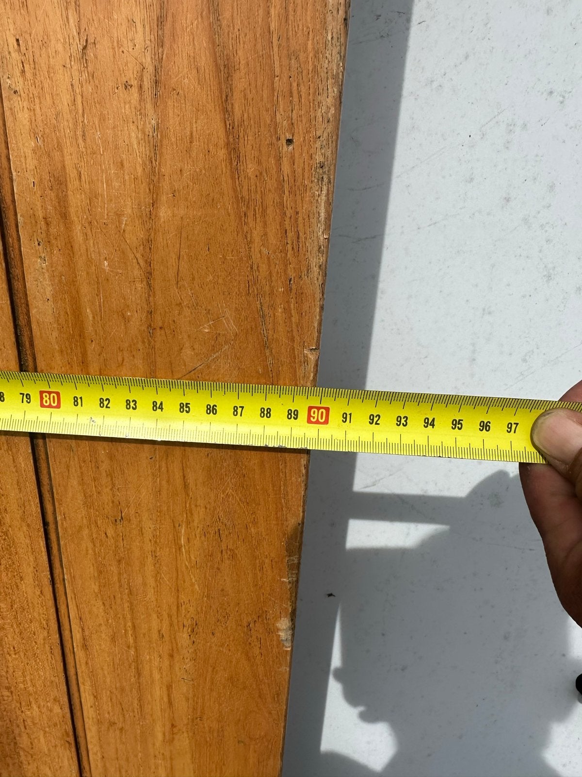 Grote massieve houten tafel met losse poten, Ophalen, Gebruikt, 50 tot 100 cm, 150 tot 200 cm