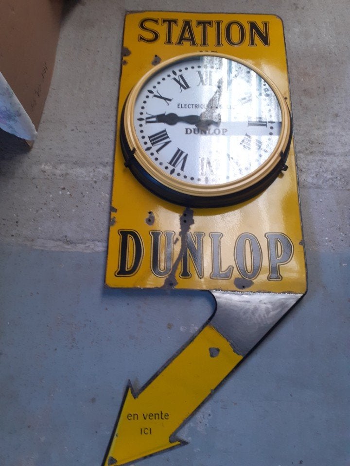 Emailschild STATION DUNLOP 1920, Ophalen of Verzenden, Overige typen
