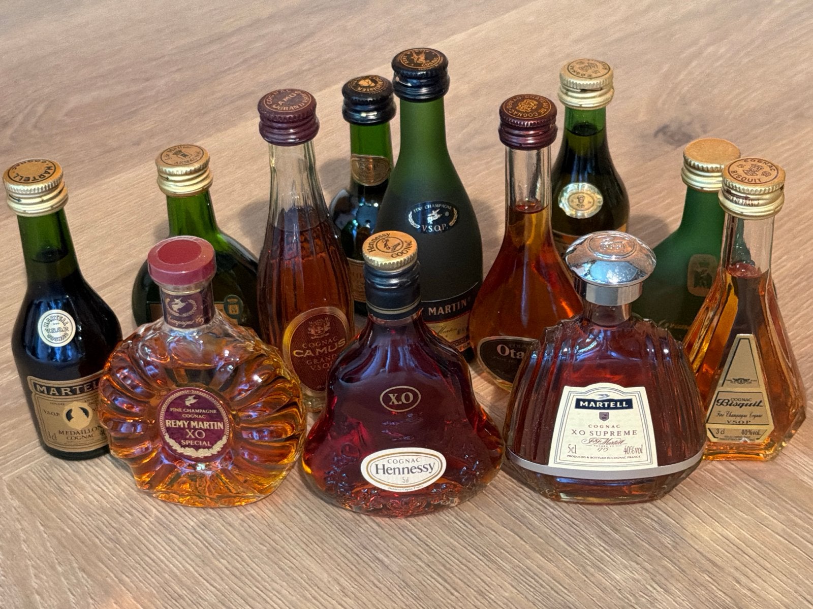 12 Miniatuurflesjes Cognac & Likeur - Rémy Martin, Hennessy, Verzamelen, Ophalen of Verzenden, Gebruikt