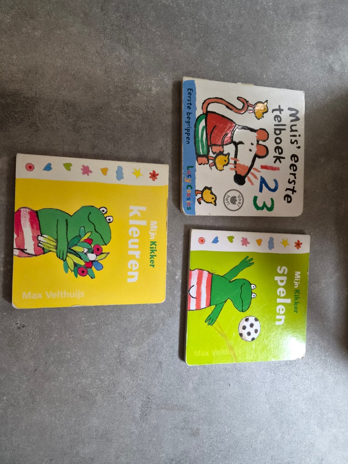 Leuke babyboekjes: Kikker, Muis en meer (3 stuks), Ophalen of Verzenden, Gelezen, Max Velthuijs, 0 tot 6 maanden