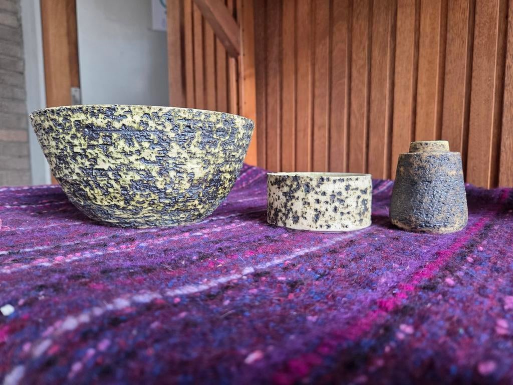 Studio pottery, brutalistische set van 3, Ophalen of Verzenden