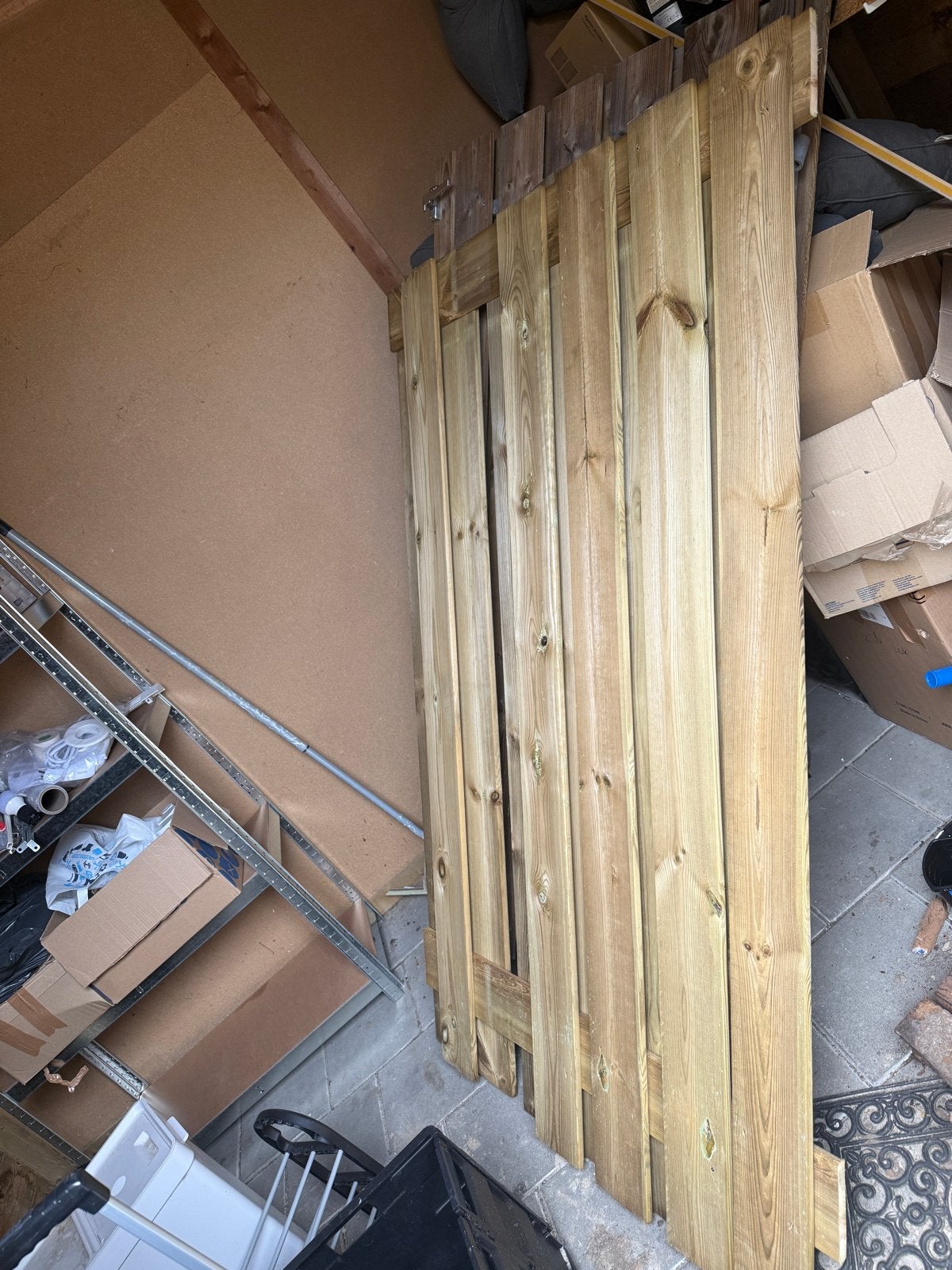 Houten schuttingdeel -  nieuw, Tuin en Terras, Ophalen, 1 tot 2 meter, Minder dan 3 meter, Zo goed als nieuw