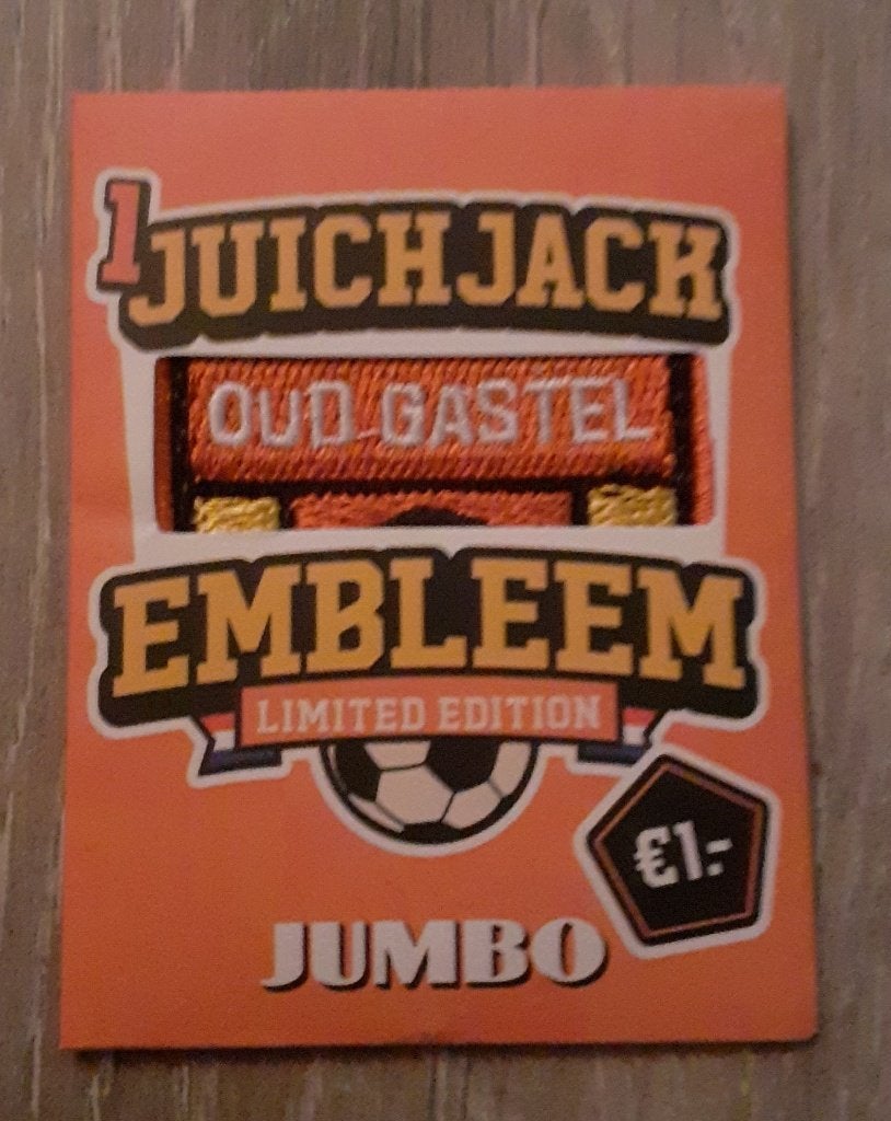 Jumbo Juich Jack Limited Edition embleem Oud Gastel, Verzamelen, Supermarktacties, Jumbo, Verzenden