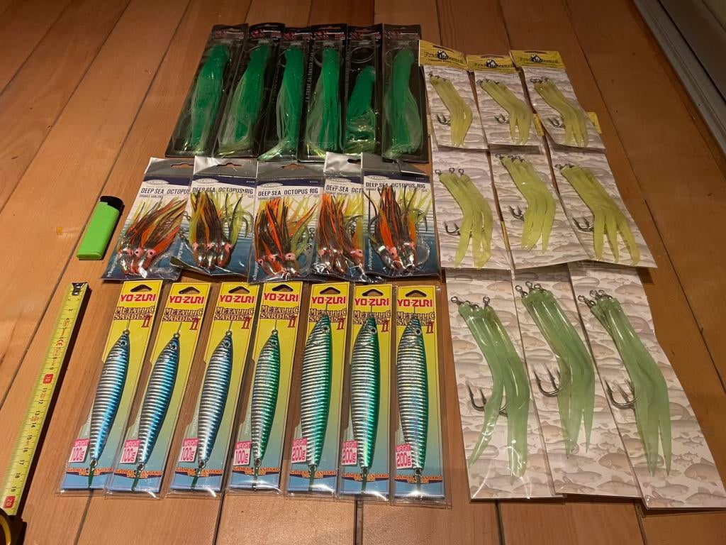 Noorwegen kunstaas pakket, Pilkers, Gummi Makk, Oktupus 27st, Ophalen of Verzenden, Zo goed als nieuw, Overige typen
