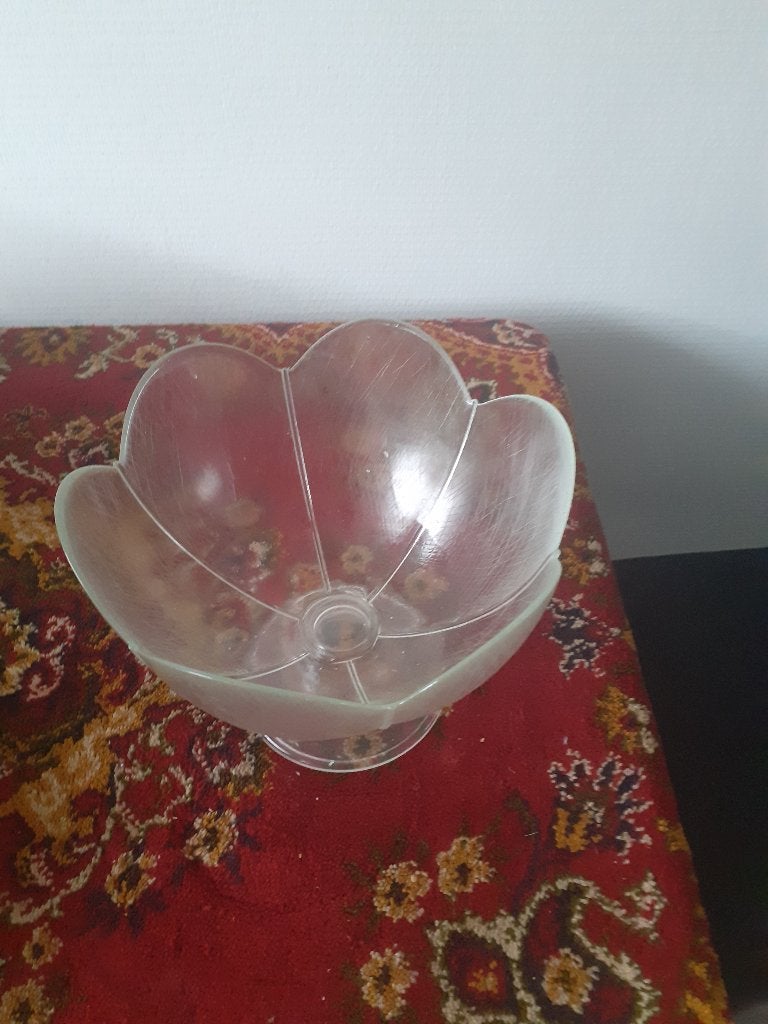 vintage glazen fruit of bowl schaal, Ophalen, Rond, Glas, Schaal