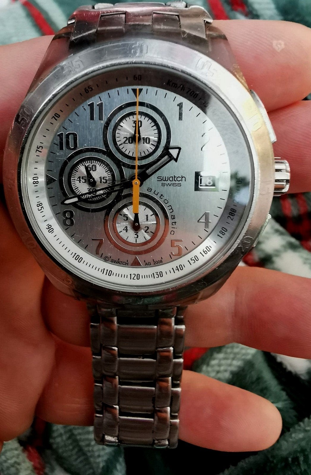 Swatch Irony Chrono Automatic – uniek, vintage, collection, Staal, Staal, Polshorloge, Swatch