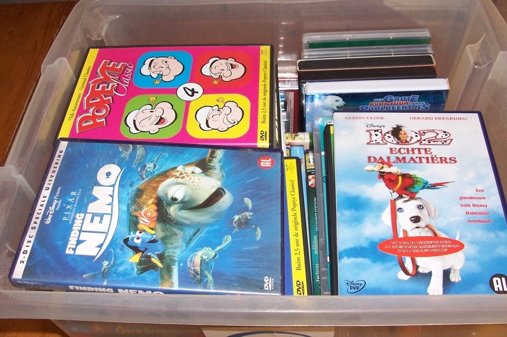 doos met ongeveer 50 kinder dvd's, Cd's en Dvd's, Dvd's | Kinderen en Jeugd, Gebruikt, Alle leeftijden, Overige genres, Overige typen