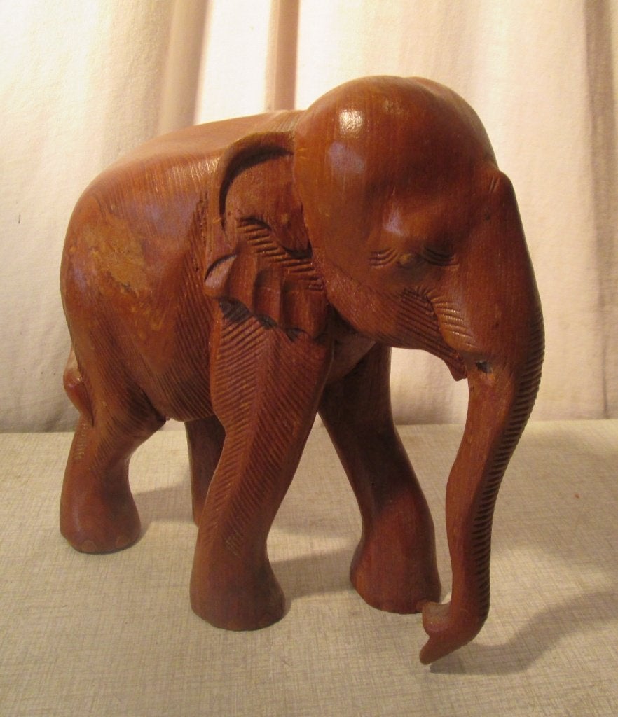 Prachtige Houten Olifant - 23x8x23, Ophalen of Verzenden, Hout, Houtsnijwerk, Zoogdier
