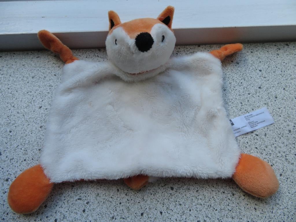 Knuffeldoek vos of vosje van Hema zacht velours, Hema, Ophalen of Verzenden, Zo goed als nieuw, Wasbaar