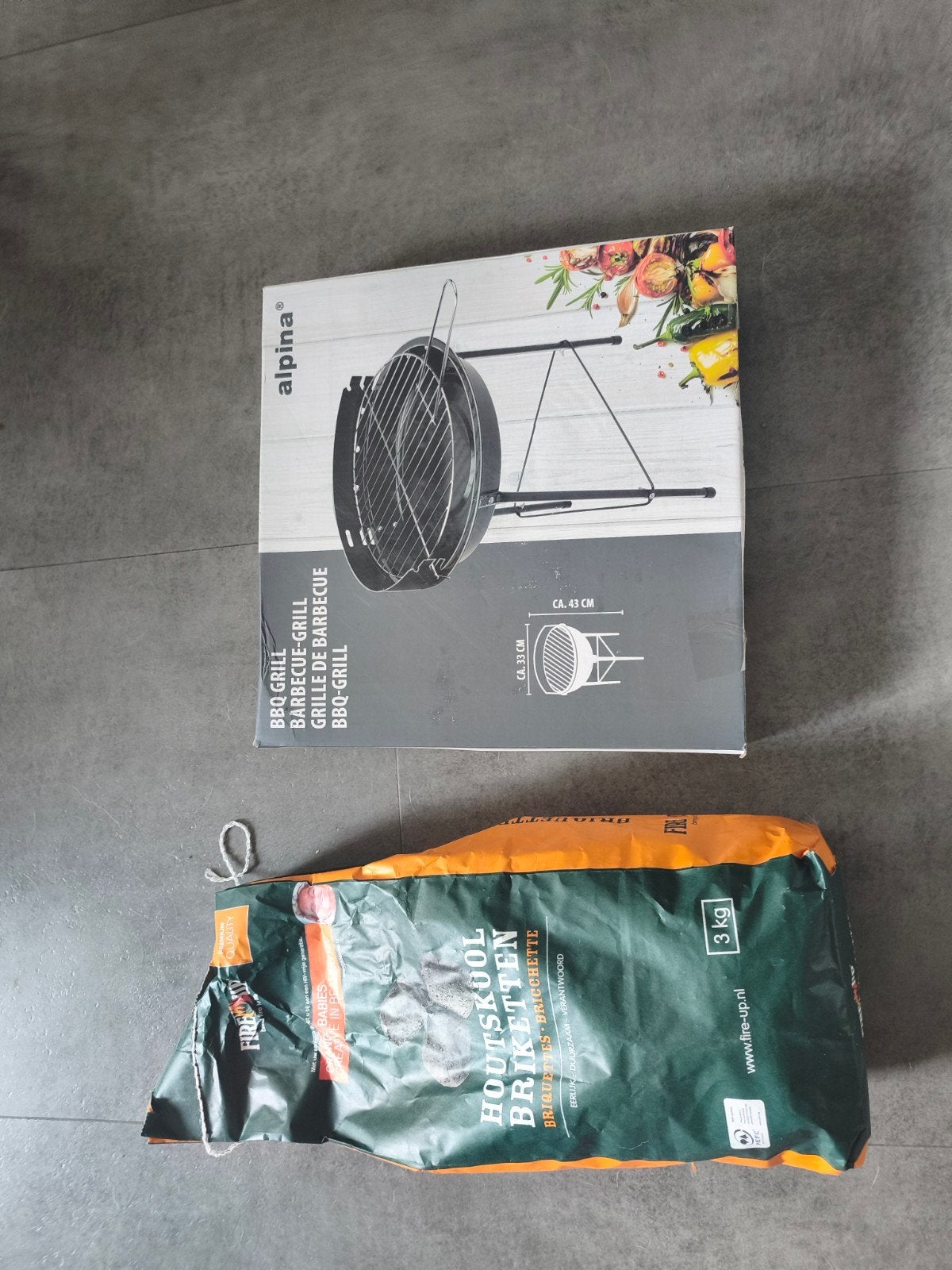 bbq met kolen! nieuw setje in doos!, Ophalen of Verzenden, Nieuw