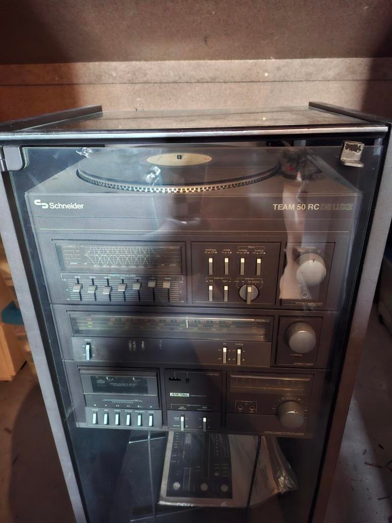 Schneider TEAM 50 RC DELUXE Stereotoren met platenspeler, Audio, Tv en Foto, Stereo-sets, Tuner of Radio, Gebruikt, Losse componenten