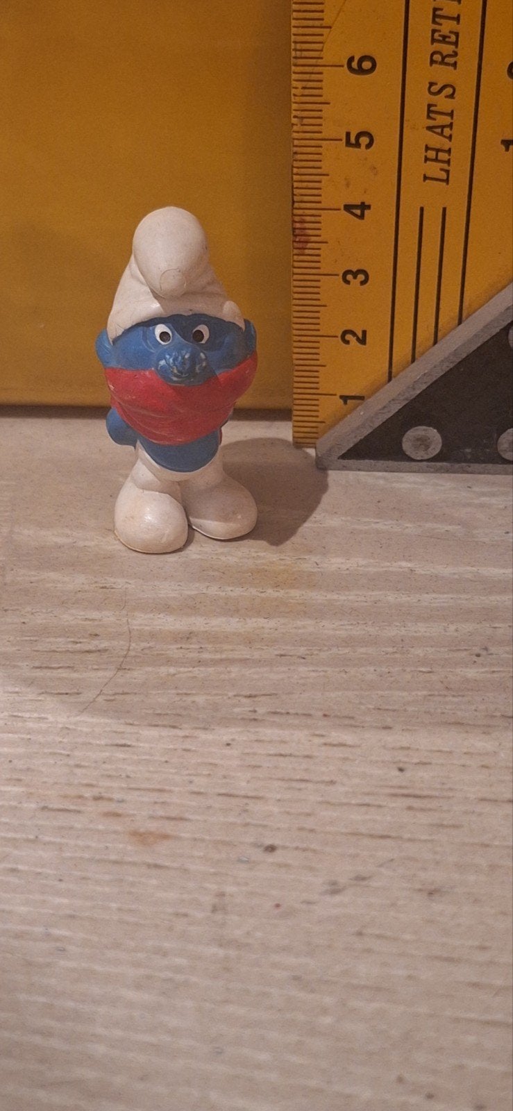 Smurf met sjaal poppetje smurfen (001), Verzamelen, Duitsland, Verschillende Smurfen, ., Ophalen of Verzenden