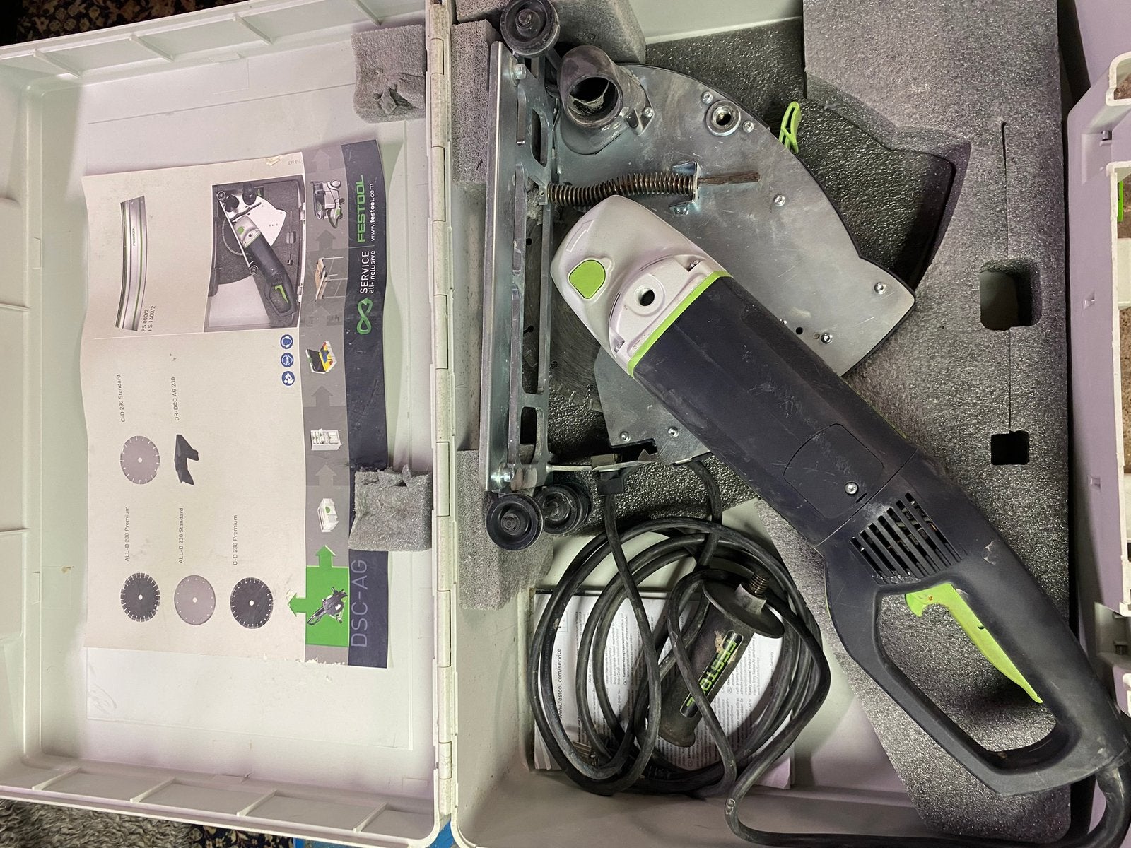 Festool DSC-AG 230 Diamant Trennsystem - Zo goed als nieuw, Ophalen, Zo goed als nieuw, 1000 watt of meer, Haakse handslijpmachine