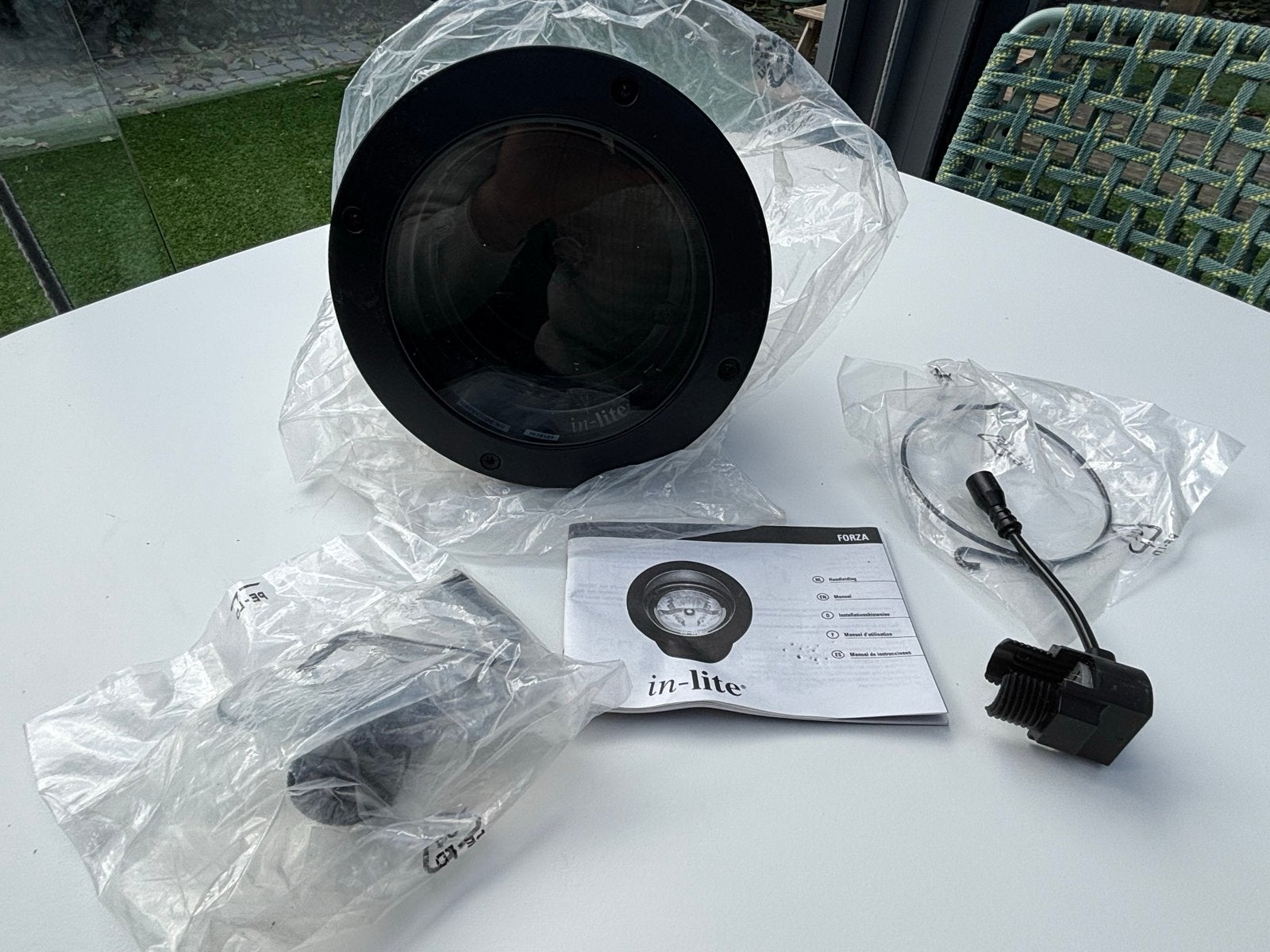 In-Lite Forza Bg Nero Grondspot Nieuw in doos - €60 KORTING, Verzenden, Vloerlamp, Waterbestendig, Nieuw