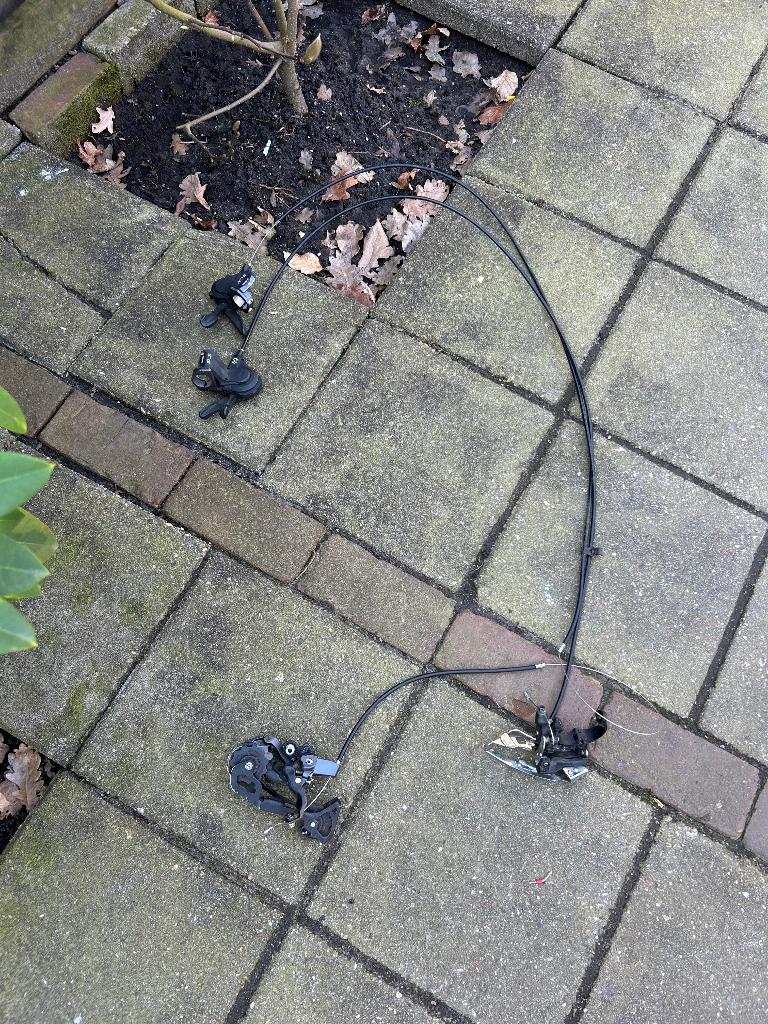 te koop:Set Shimano SLX shifters met set derailleur ( 3+10 ), Ophalen of Verzenden, Gebruikt