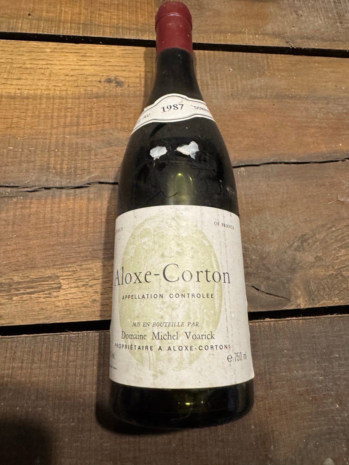 Aloxe-Corton 1987 - Rode wijn uit de Bourgogne, Ophalen, Frankrijk, Zo goed als nieuw, Rode wijn
