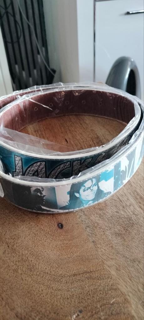 Michael Jackson foto riem  UNIEK !!!, Ophalen of Verzenden, Nieuw, Rechthoekig