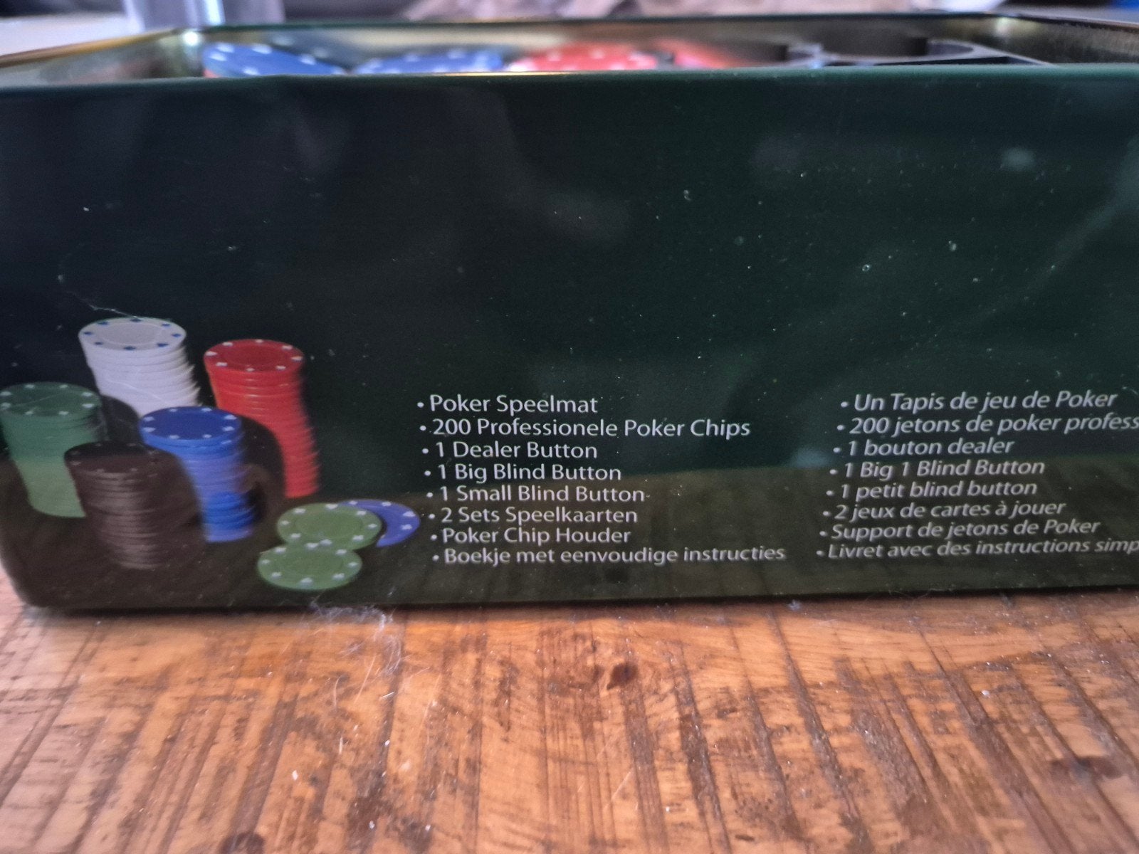 Texas Hold'em Poker Set - Compleet met Chips en Kaarten, Vijf spelers of meer, Ophalen, Gebruikt, Onbekend