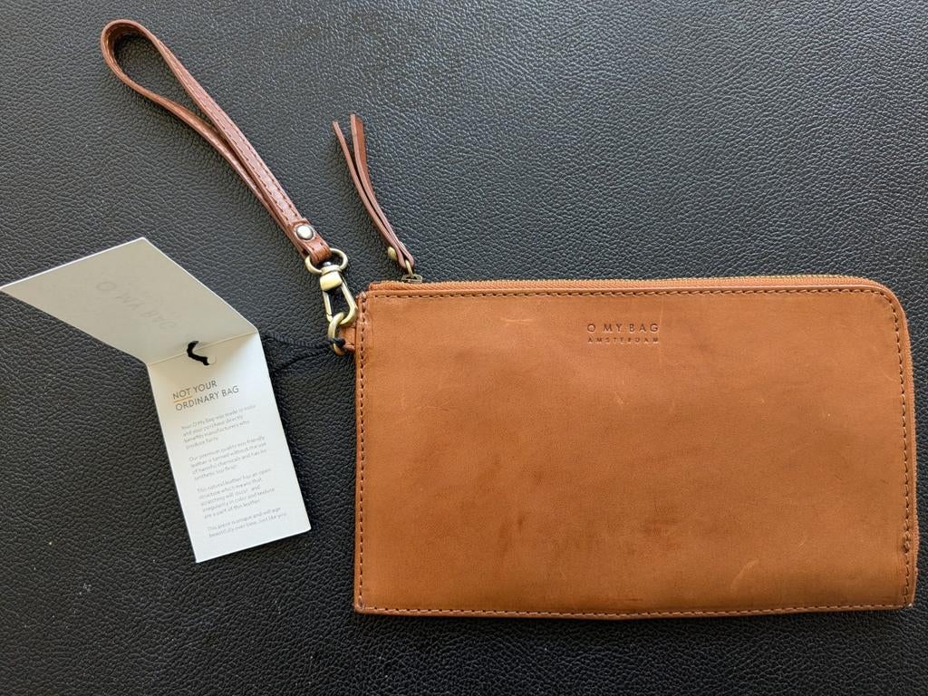 O My Bag Amsterdam travel pouch, Sieraden, Tassen en Uiterlijk, Ophalen of Verzenden, Nieuw, Bruin, Leer